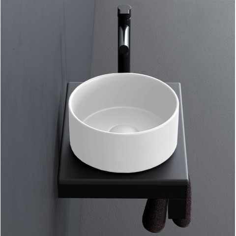 Shui Comfort de Cielo es un lavabo redondo de apoyo | Terracerámica