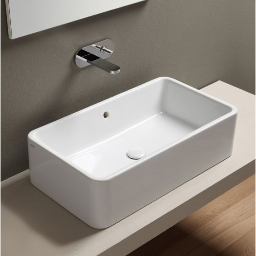 Shui es un lavabo rectangular de colores de Cielo | Terracerámica