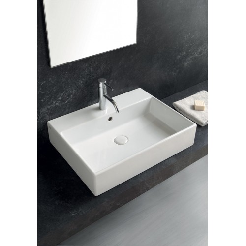 Smile es un lavabo rectangular de colores de Cielo | Terracerámica