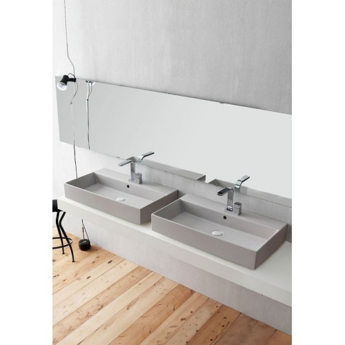 Smile es un lavabo rectangular de colores de Cielo | Terracerámica