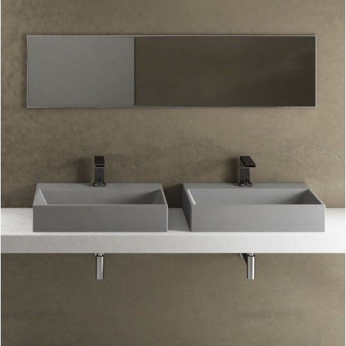 Smile es un lavabo rectangular de colores de Cielo | Terracerámica