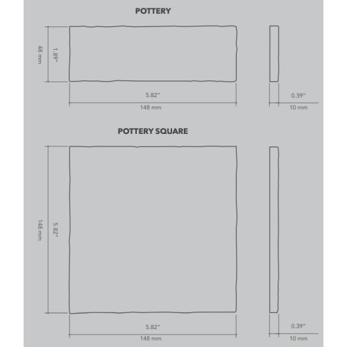 Pottery Square es un azulejo porcelánico de Wow | Terracerámica
