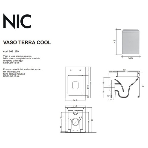 Cool es un inodoro a suelo de la marca Nic | Terracerámica