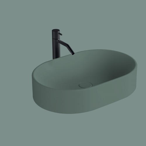 Nic Pin es un lavabo sobre encimera en cerámica | Terracerámica