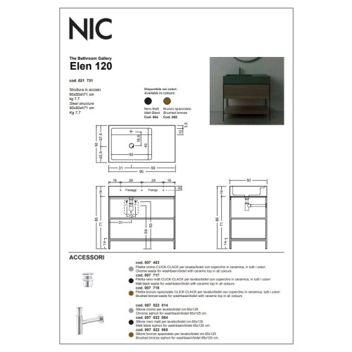 Ellen 90 es un mueble de baño de la marca Nic | Terracerámica