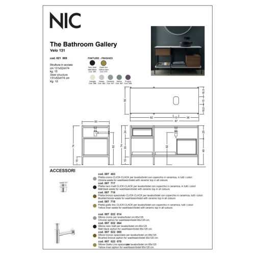 Velo 131 es un mueble de baño de la marca Nic | Terracerámica