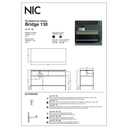 Brigde es un mueble de baño de la marca Nic | Terracerámica