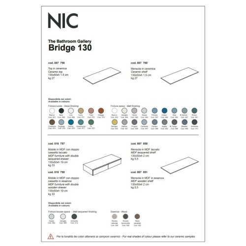 Brigde es un mueble de baño de la marca Nic | Terracerámica