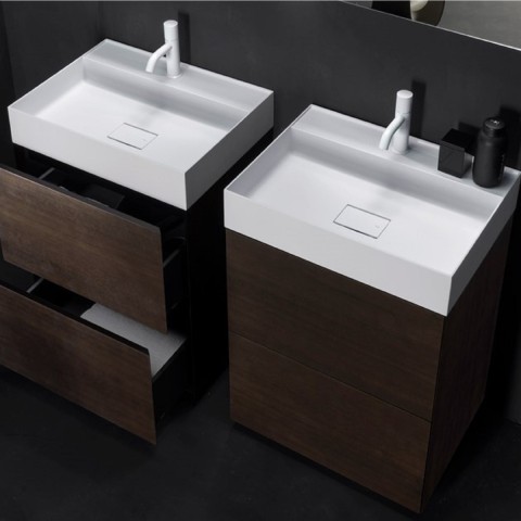 Quattro.Zero es un lavabo de Falper rectangular| Terracerámica