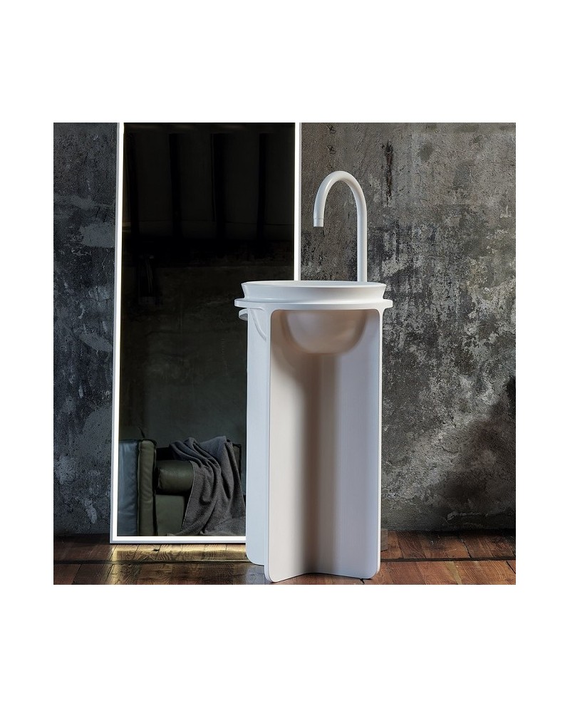 Controstampo es un lavabo freestanding de Falper | Terracerámica