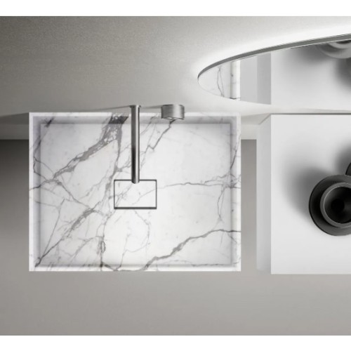 Lavabo rectangular en mármol modelo Minumum de Falper | Terracerámica