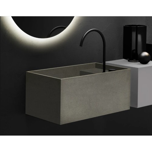Lavabo rectangular en cemento modelo Minimum de Falper | Terracerámica