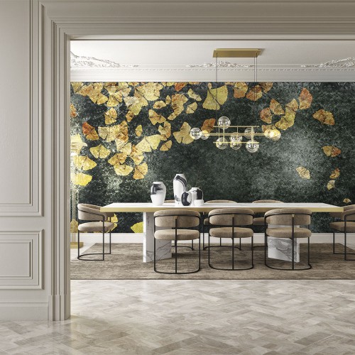 Goldenwall es un papel decorado de Inkiostro | Terracerámica
