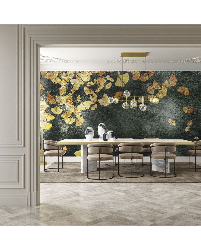 Goldenwall es un papel decorado de Inkiostro | Terracerámica Goldenwall es un papel decorado de Inkiostro | Terracerámica