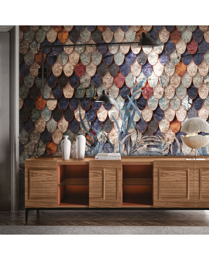 Goldenwall es un papel decorado de Inkiostro | Terracerámica Goldenwall es un papel decorado de Inkiostro | Terracerámica