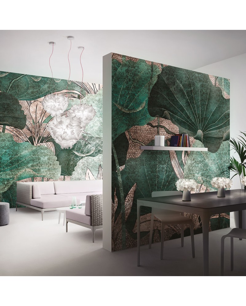 Goldenwall es un papel decorado de Inkiostro | Terracerámica Goldenwall es un papel decorado de Inkiostro | Terracerámica