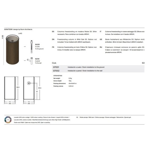 Grace es un lavabo freestanding de Inbani | Terracerámica