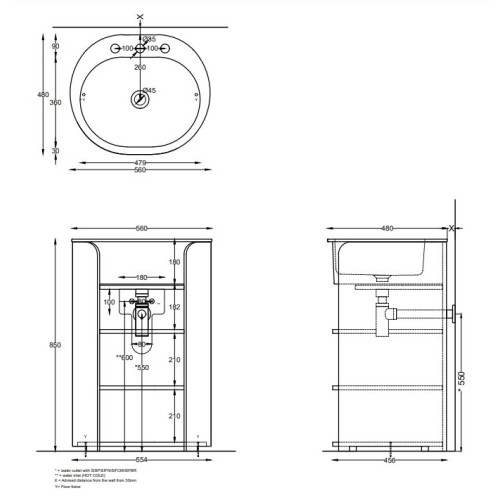 Mueble de baño con Lavabo Tibero I Catinio de Cielo | Terracerámica