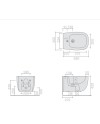 Bidet suspendido Lola de Galassia en colores | Terraceramica