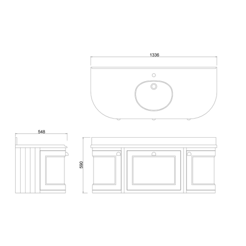 Burlington 134 es un mueble de baño suspendido | Terracerámica