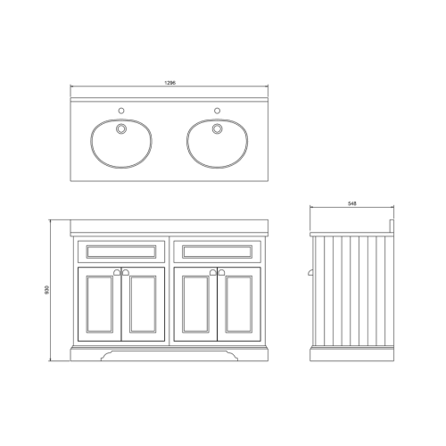 130 de Burlington es un mueble de baño a suelo | Terraceramica