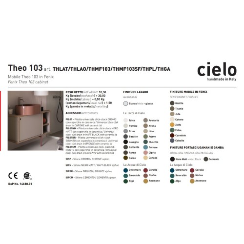 Theo de cielo, mueble en Fenix un material innovador | Terracerámica