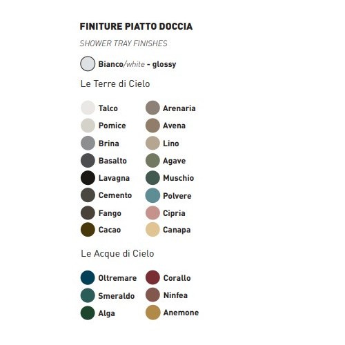 Plato de ducha en colores Augusto I Catini de Cielo | Terracerámica