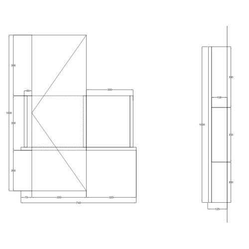 Theo es un espejo rectangular con módulo de Cielo | Terracerámica