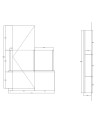 Theo es un espejo rectangular con módulo de Cielo | Terracerámica