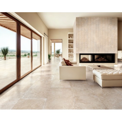 Realstone Travertino es un porcelánico de Ragno | Terracerámica
