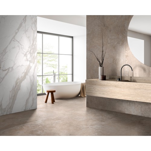 Realstone Travertino es un porcelánico de Ragno | Terracerámica