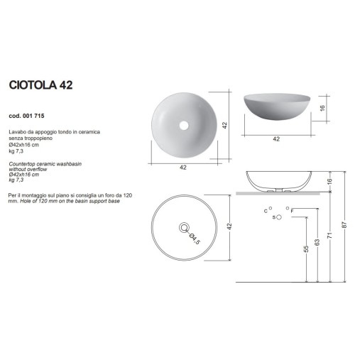 Ciotola es un lavabo cerámico de colores de Nic | Terracerámica