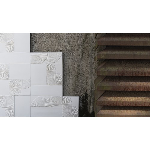Flora es un azulejo porcelánico esmaltado a mano | Terracerámica