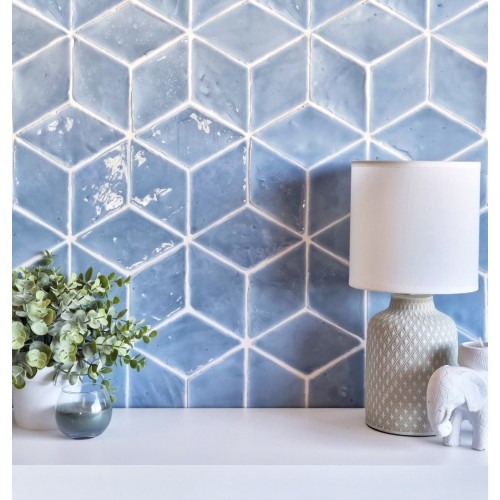 Diamond es un azulejo en terracota esmaltada handmade | Terracerámica