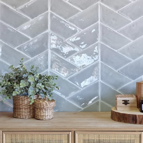 Medhex es un azulejo terracota esmaltada handmade | Terracerámica