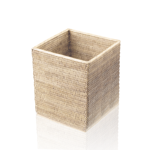 Papelera cuadrada de ratán de la marca Decor Walther | Terracerámica
