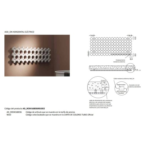 Add-on de tubes es un radiador eléctrico/hidráulico | Terracerámica
