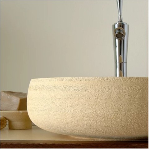 Ciocco Natural de Terzofoco es un lavabo sobre encimera | Terracerámica
