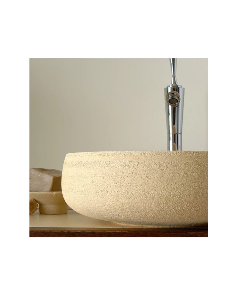 Ciocco Natural de Terzofoco es un lavabo sobre encimera | Terracerámica Ciocco Natural de Terzofoco es un lavabo sobre encimera | Terracerámica