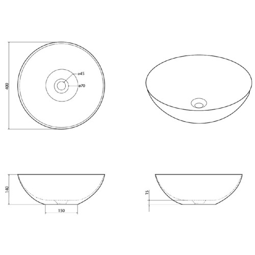 Moon de Sira es un lavabo sobreencimera de hormigón | Terracerámica