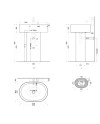 Lavabo freestanding Itaca de Cielo en varios colores | Terracerámica