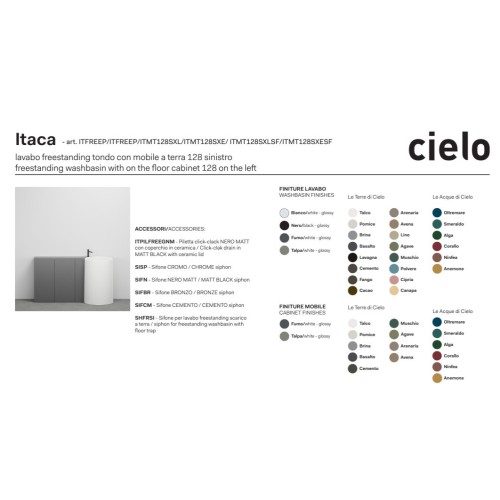 Mueble con lavabo Itaca, de Cielo en varios acabados | Terracerámica