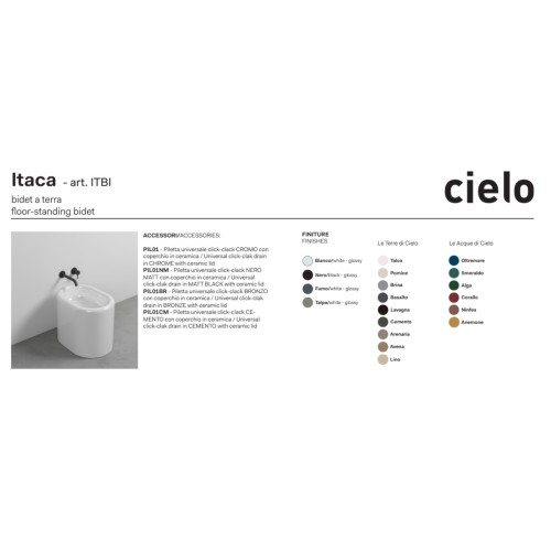 Bidet a suelo Itaca de Cielo en varios colores | Terracerámica