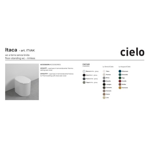Inodoro a suelo Itaca de Cielo en varios colores | Terracerámica