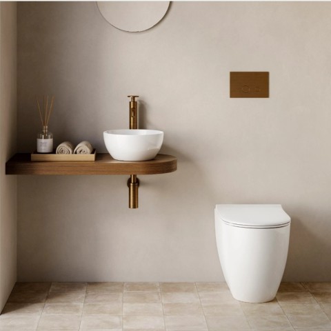 Sfera32 es un lavabo cerámico sobreencimera  de Catalano | Terracerámica