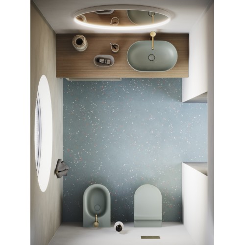 Sfera60 es un lavabo cerámico sobreencimera  de Catalano | Terracerámica