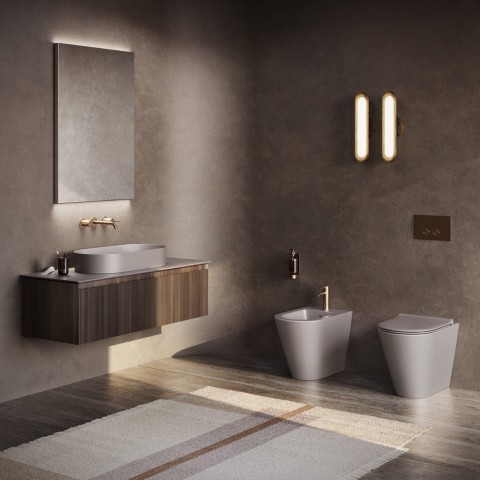 Zero es un lavabo cerámico sobreencimera  de Catalano | Terracerámica
