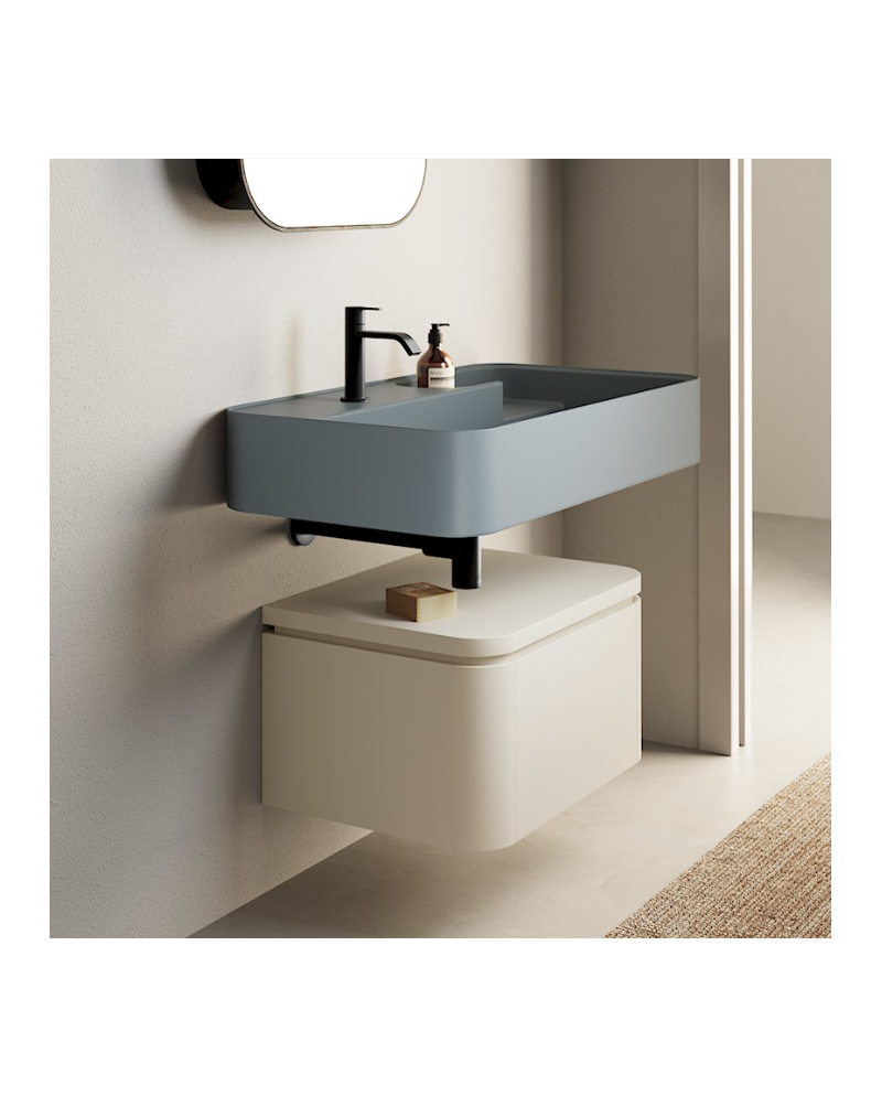 Trama 90 es un lavabo cerámico de colores de Nic | Terracerámica