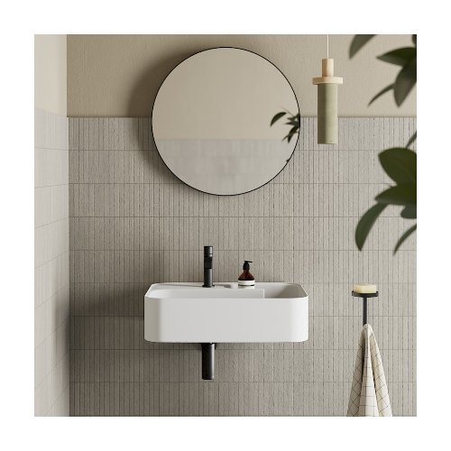 Trama 60 es un lavabo cerámico de colores de Nic | Terracerámica