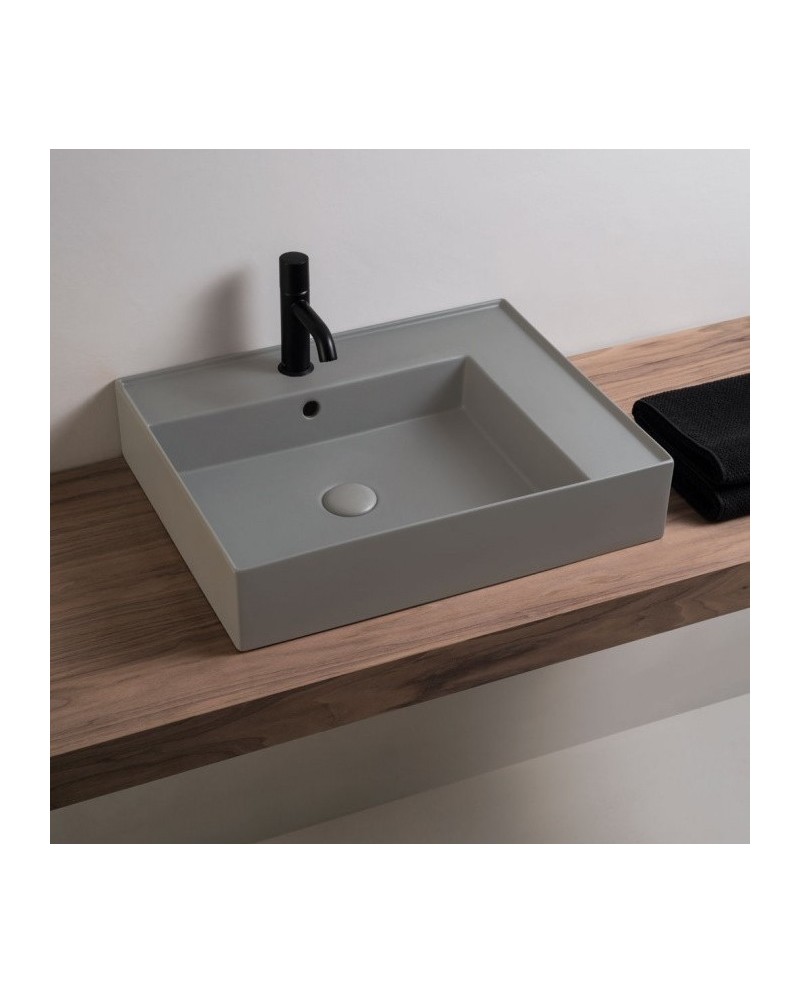 Enjoy es un lavabo rectangular en colores de Cielo | Terracerámica Enjoy es un lavabo rectangular en colores de Cielo | Terracerámica